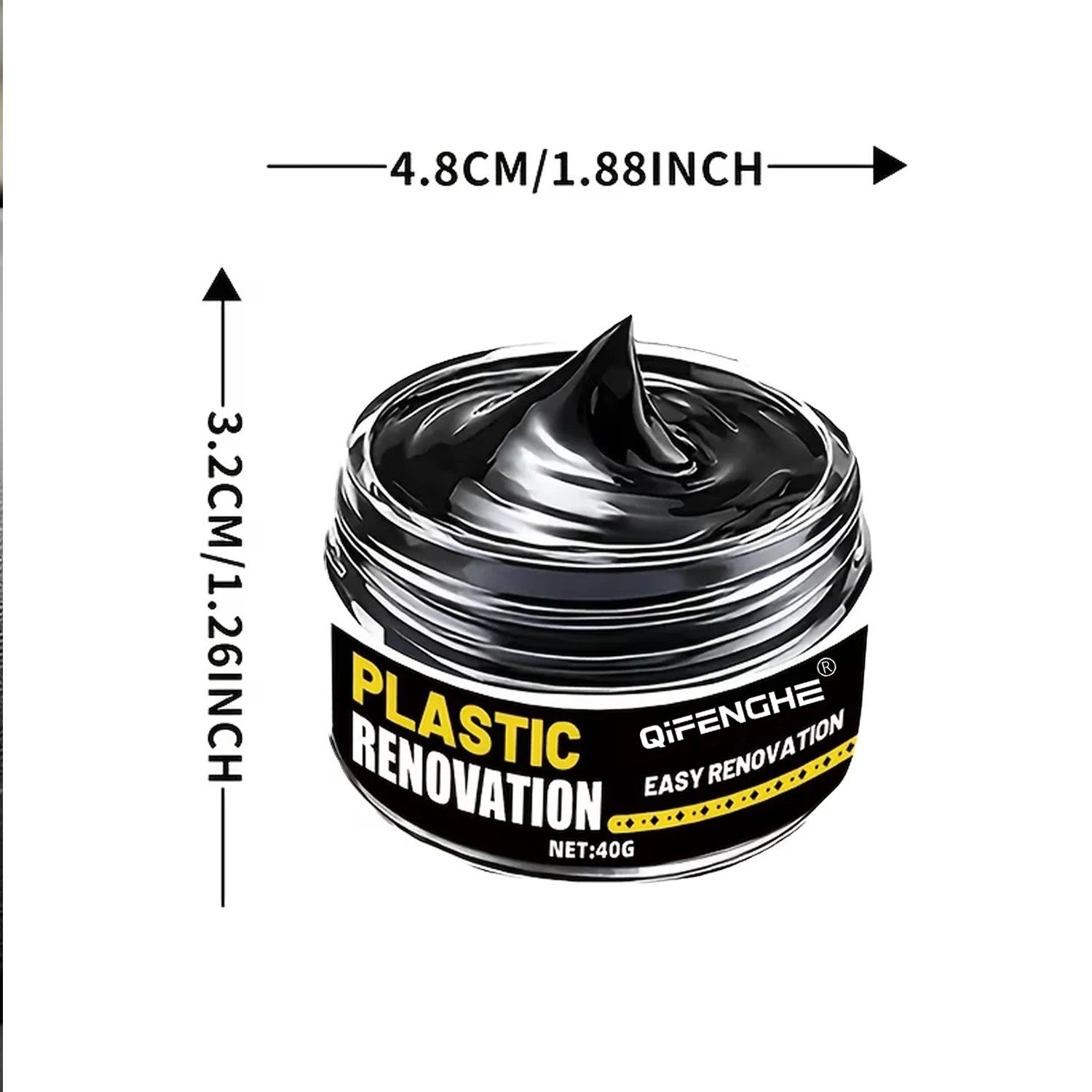 A Glossy Black Paste Designed for Vehicle Body And Interior Repair, It Helps to Prevent Fading And Oxidation, Making It Perfect
