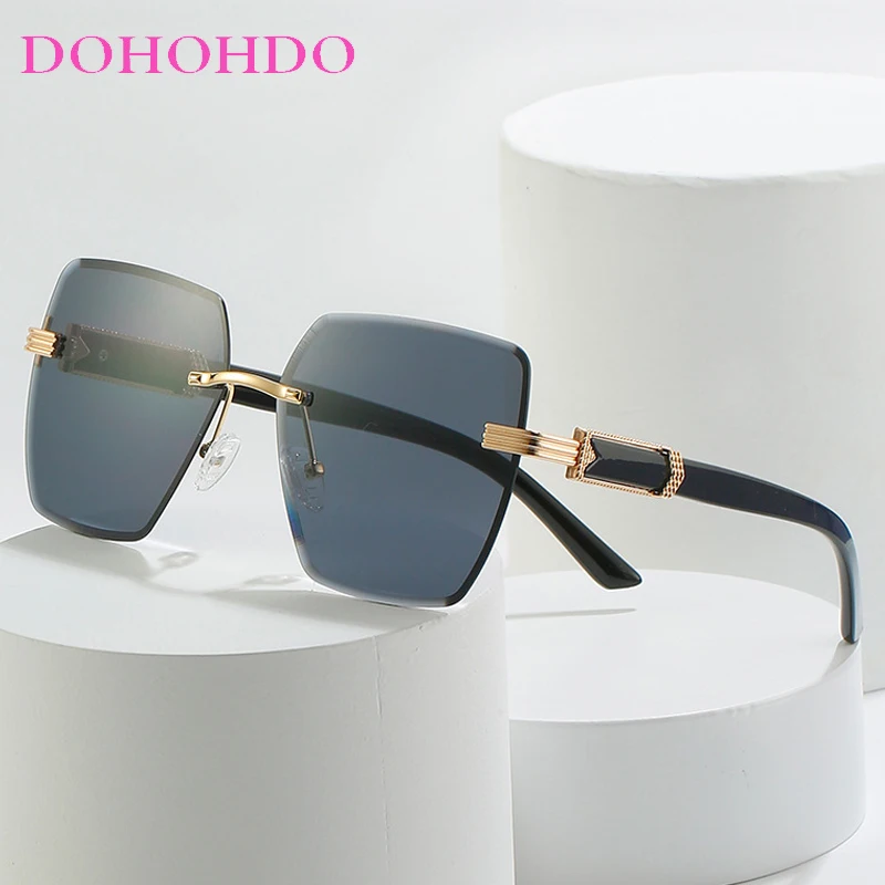 

New Fashion Polygonal Rimless Luxury Women Sunglasses Trendy Brand Designer Men Sunglass Outdoor Travel Drive Eyewear UV400 очки
