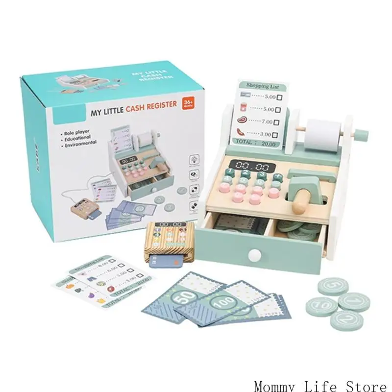 

Girls Simulation Cash Register Toy Toddler Shopping Pretend Play Set for Party