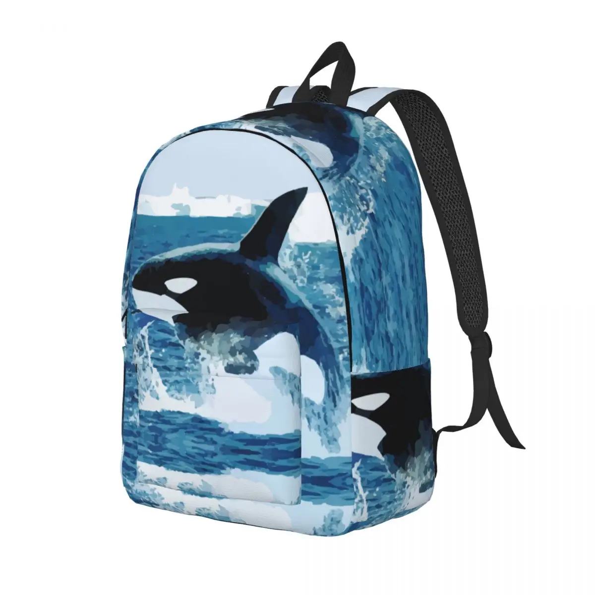 Laptop Backpack Unique Orca Killer Whale School Bag Durable Student Backpack Boy Girl Travel Bag