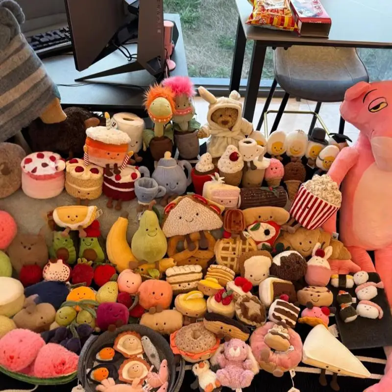 جيلي JC قصة الخبز سلسلة أفخم محشوة دمية لطيف شجرة أرنب كرة الثلج لينة الكرتون الأطفال العصرية لعبة حقيبة سحر هدايا عيد الميلاد