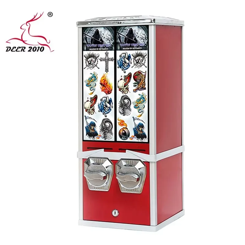 Vari personaggi di animazione fai-da-te Distributore automatico di tatuaggi Sistema di pagamento di monete e gettoni Adesivo per carte collezionabili Multiplo