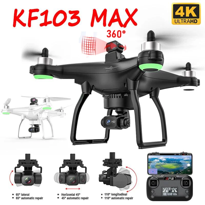 طائرة بدون طيار KF103 لتجنب العوائق 5G 4K احترافية 8K HD كاميرا 3 محاور Gimbal مضادة للاهتزاز للتصوير الفوتوغرافي بدون فرش RC طائرة VS X35