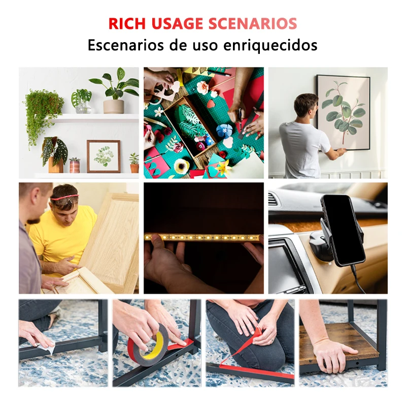 شريط لاصق مزدوج الجوانب 3 أمتار قوي للغاية سمك 0.8 مم لزوجة عالية خاص للسيارات تثبيت بدون بقايا سهل الإزالة مثالي للديكور الإصلاح إكسسوارات السيارات المنزل المكتب متين مقاوم عملي لجميع الاستخدامات