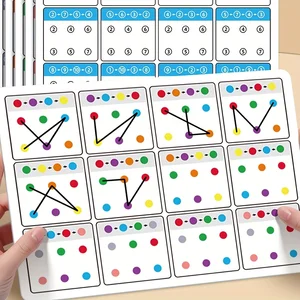 Visual tracking focus and attention training card,color and number recognition, ideal memory improvement,perfect children's gift