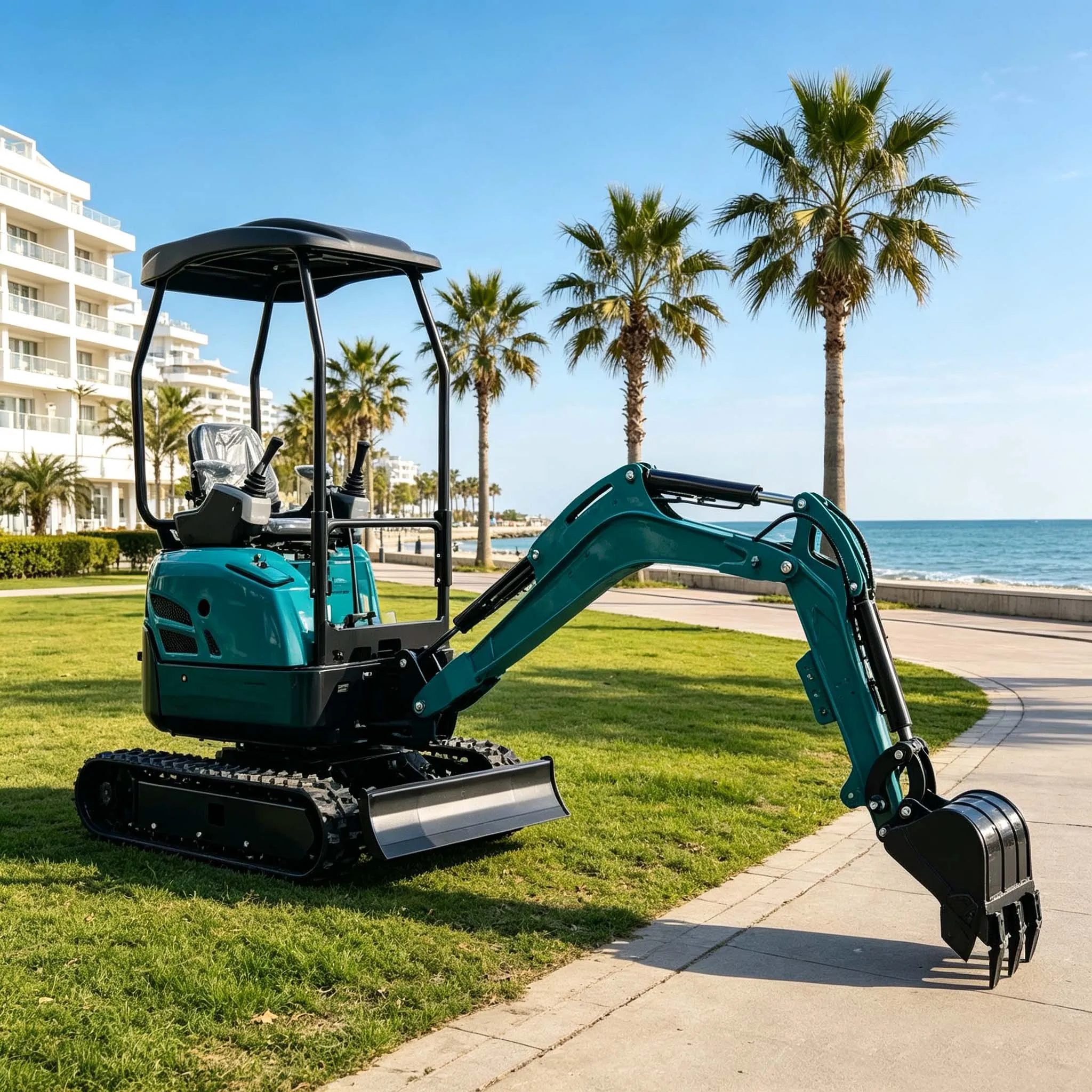 Mini Excavator 1.5 Ton 1.8 Ton High Efficiency Multi‑scene Mini Bagger Digger Small Crawler Excavators Orchard Landscaping Work