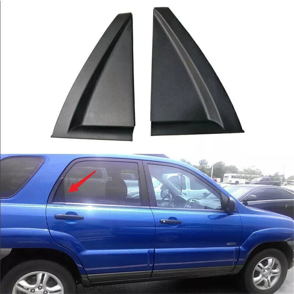 

Rear Left + Right Black Outside Molding Triangle Rear Door Exterior Trim For Kia Sportage 2005-2010 838301F001 838401F001