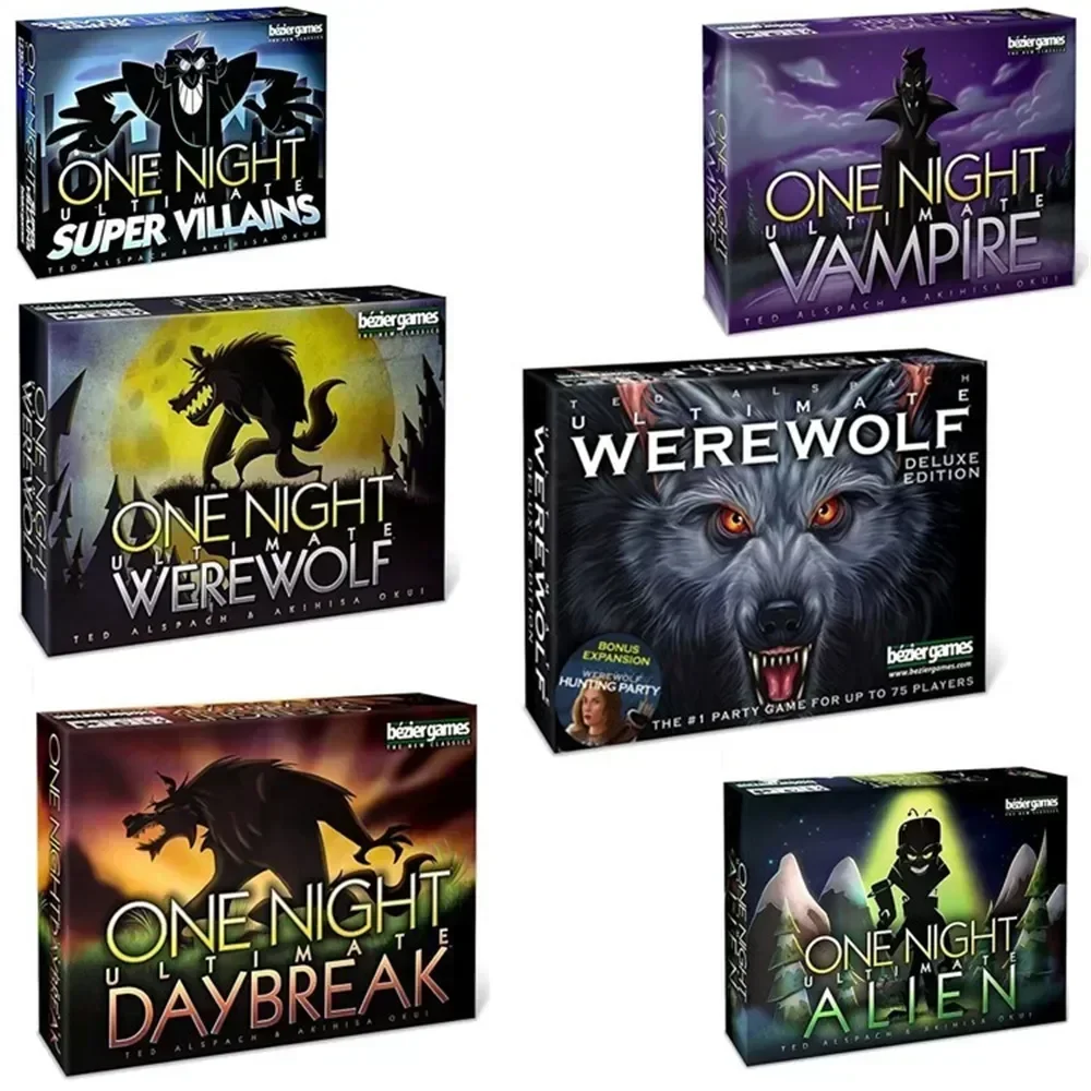 One Night Ultimate Werewolf Daybreak Vampire Alien Super Vallian Bonus Roles Card Game For Party Playing Cards Board Games