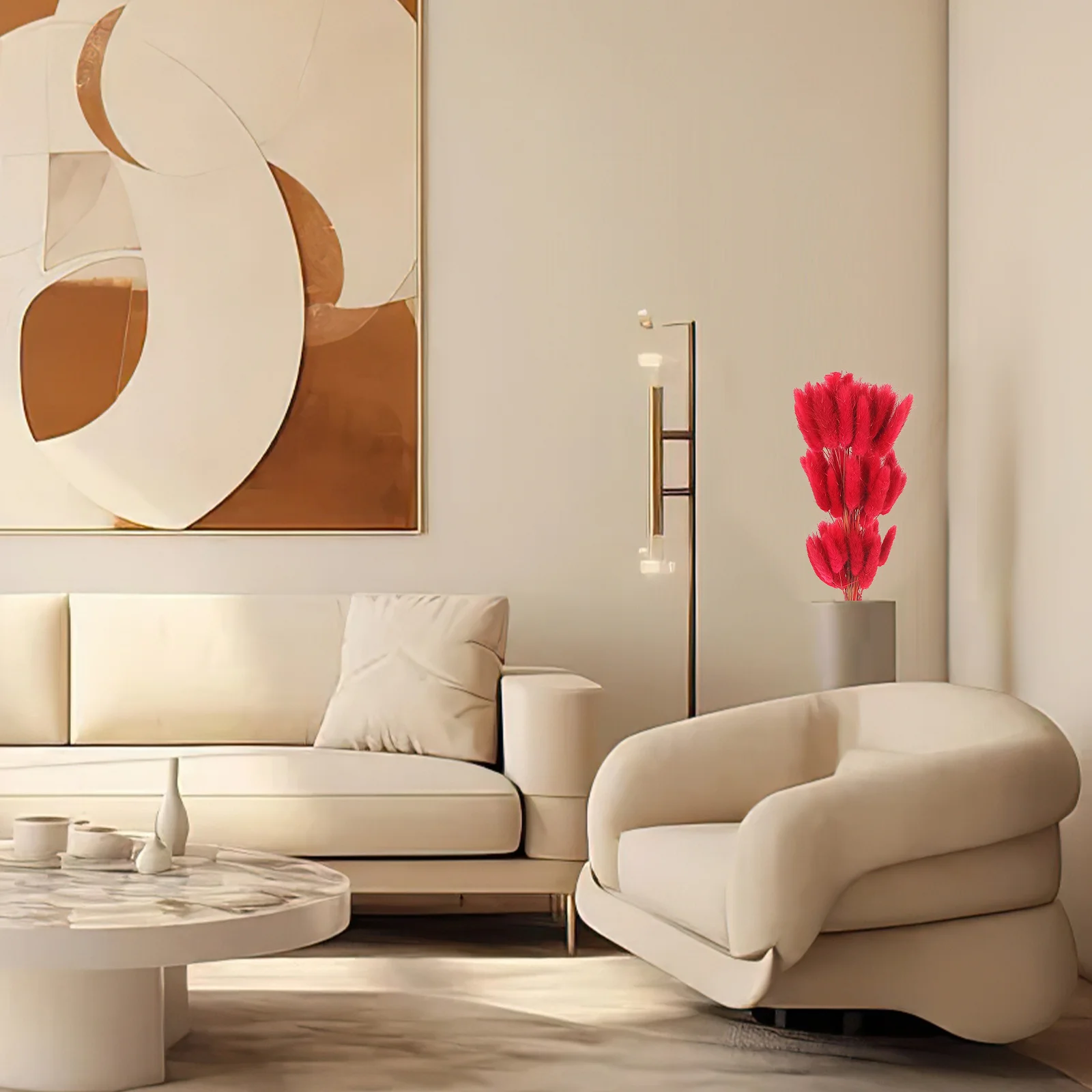 

60Pcs Dried Rabbit Tail Grass Natural Dried Flowers Home Decor DIY Room Adornment Decorative Rabbit Tail Grass