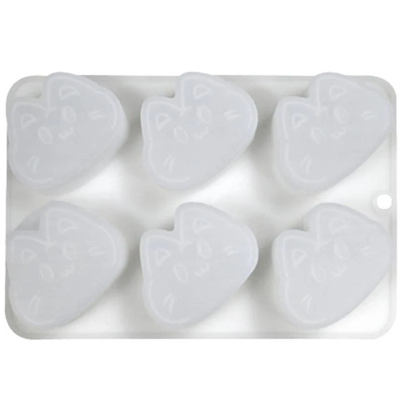 

6 Cavity Cats Silicone Mold Cake Pastry Baking Mold Cake Decorating Tool for Making Chocolate Fondant, Candy, Jelly