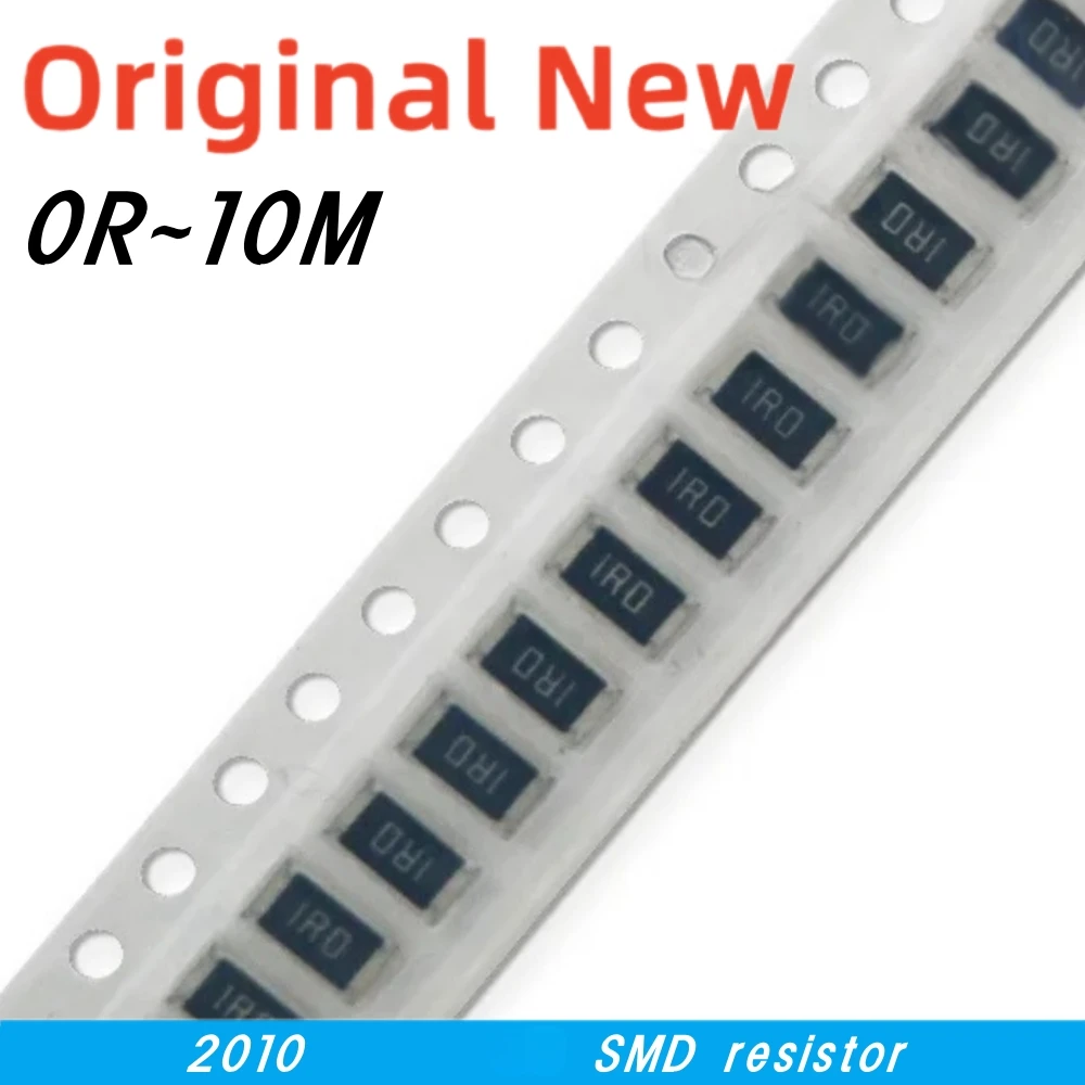 

50pcs 2010 5% 3/4W SMD Chip Resistor resistors 0R-10M 0 10 100 220 470 ohm 0R 10R 100R 220R 470R 1K 2.2K 4.7K 10K 100K 1M 10M