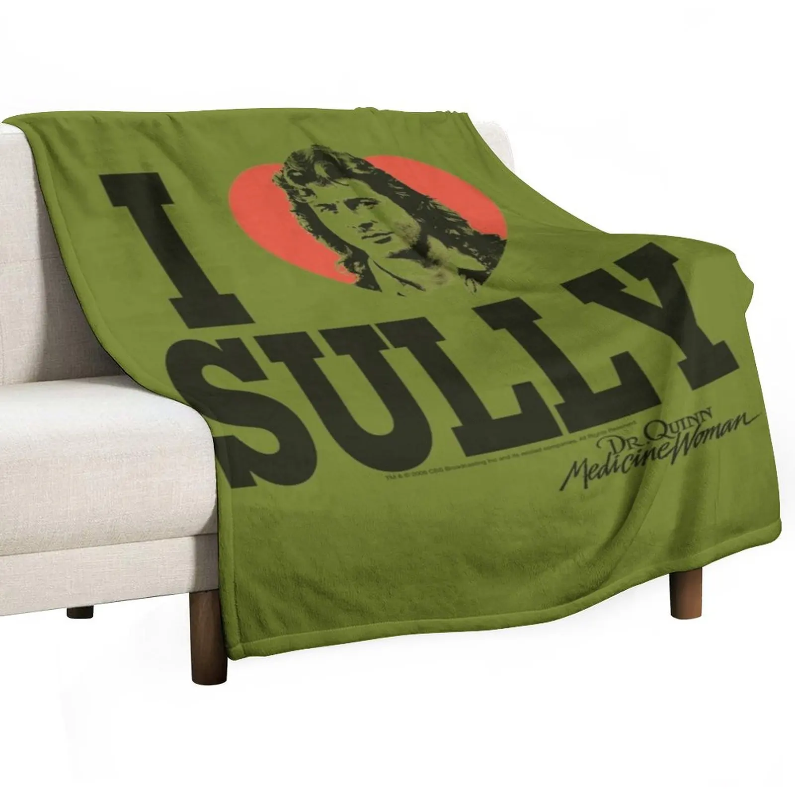 

CBS228_Dr. Quinn, Medicine Woman I Heart Sully Throw Blanket Soft Plaid halloween Personalized Gift Blankets
