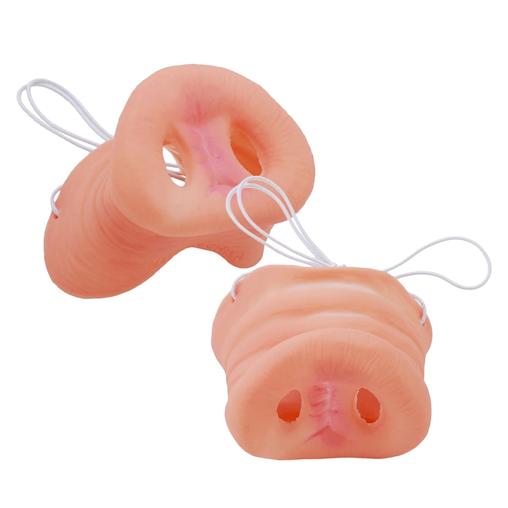 

2pcs Realistic Latex Pig Costume Mask For Halloween Carnival Party Cosplay Animal Nose Dress Up Events Kids Adults Funny Piggy