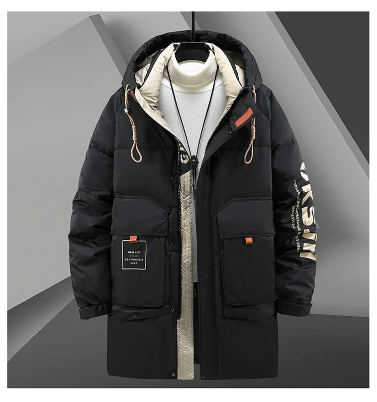 Large size men's Parkas clothing long loose casual trend man hooded plus size jacket winter jacket men 11XL 10XL coat men winter