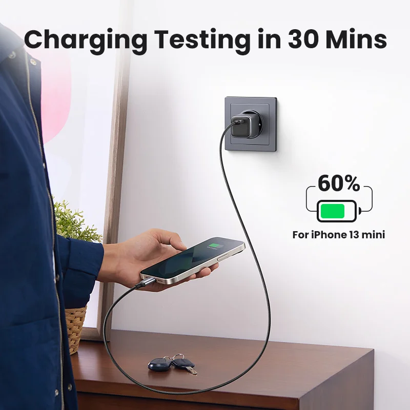 UGREEN Nexode GaN 30W Fast Charger for iPhone 15 14 13 USB C Charger for iPad Pro，for samsung，for Xiaomi PD Charger