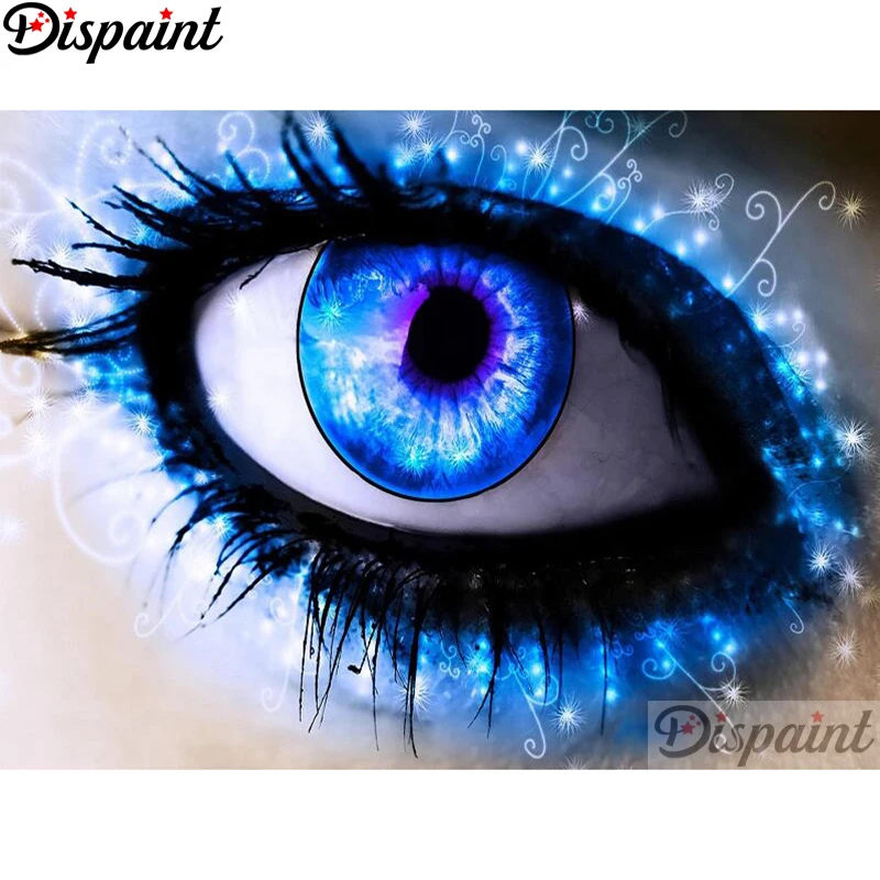 

Dispaint полная квадратная/круглая дрель 5D DIY алмазная живопись "Пейзаж с голубыми глазами" 3D вышивка крестиком домашний декор подарок A18885