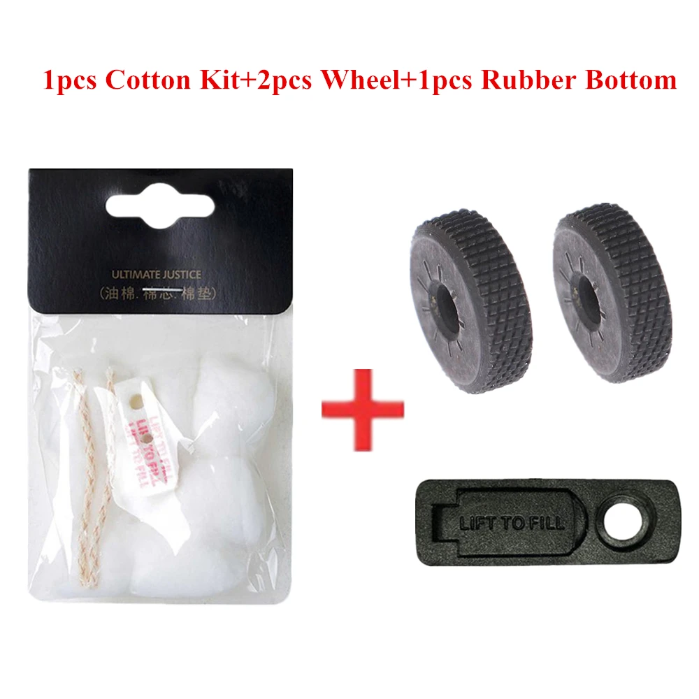 

Cotton Wicks Felt & Steel Wheel & Anti Volatile Oil Saving Rubber Bottom For Zippo Kerosene Lighter Universal Repair Accessories