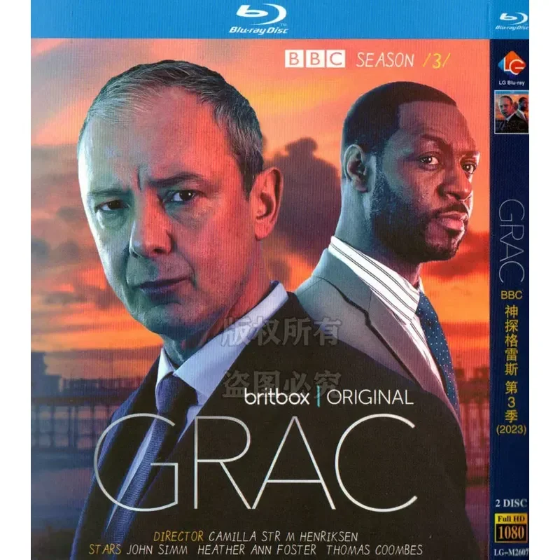 

British Suspense Crime TV Series Grace Seasons 1 to 3 BD Blu-ray High Definition 4 Disc Set