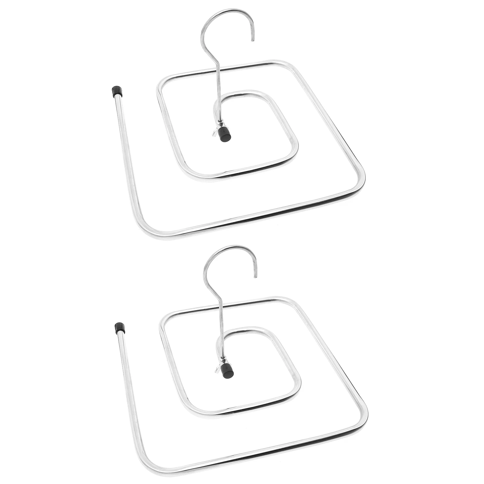 

2 Pcs Swivel Hanger Space Saving Rack Square Quilt Hanging Spiral Clothes Drying Windproof Anti-