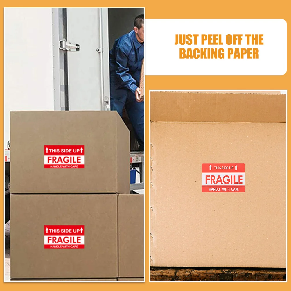 Packing Labels for Moving Boxes Clear Fragile Warning Stickers Handle with Care Shipping Storage Use Fragile Stickers