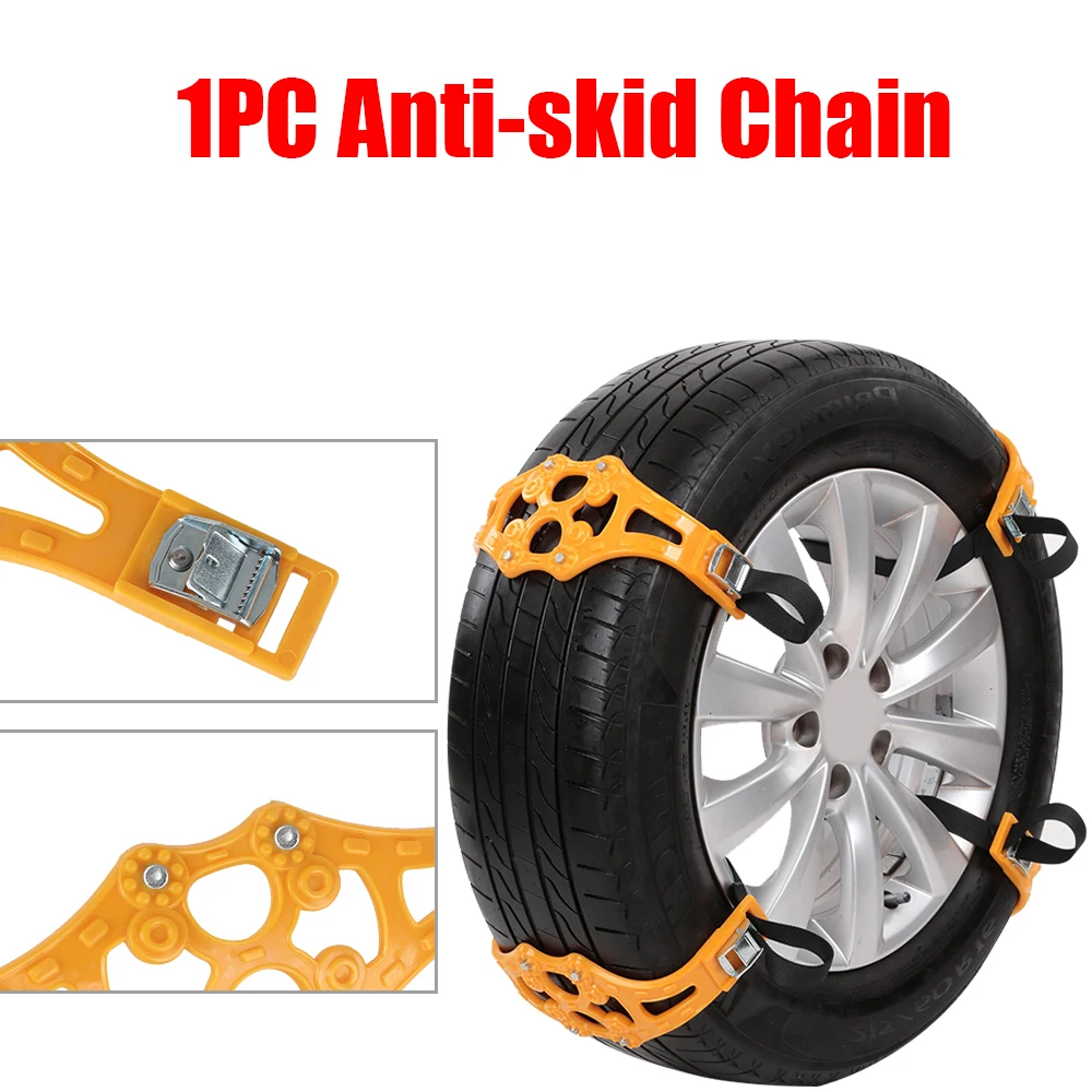 Winter Roadway Safety Tire Double buckle TPU Chains Snow Snap Skid Wheel chains Adjustable Car Anti-skid Safety