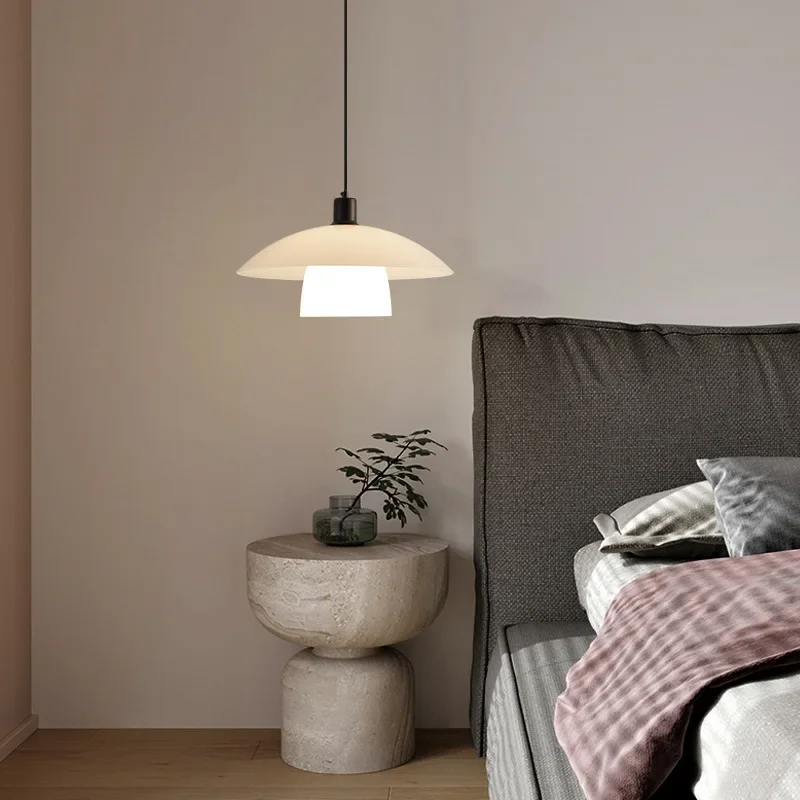 

Nordic Minimalist Master Bedroom Bedside Pendant Lamp Modern Light Luxury Restaurant Study Small Chandelier Quiet Wind Lighting