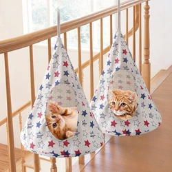 Pet Cat Hammock Breathable Cat Bed Soft Cotton Cat Basket Hanging Kitten Nest Pet Creative Litter Can Be Hung Pet Cage Swing S~M