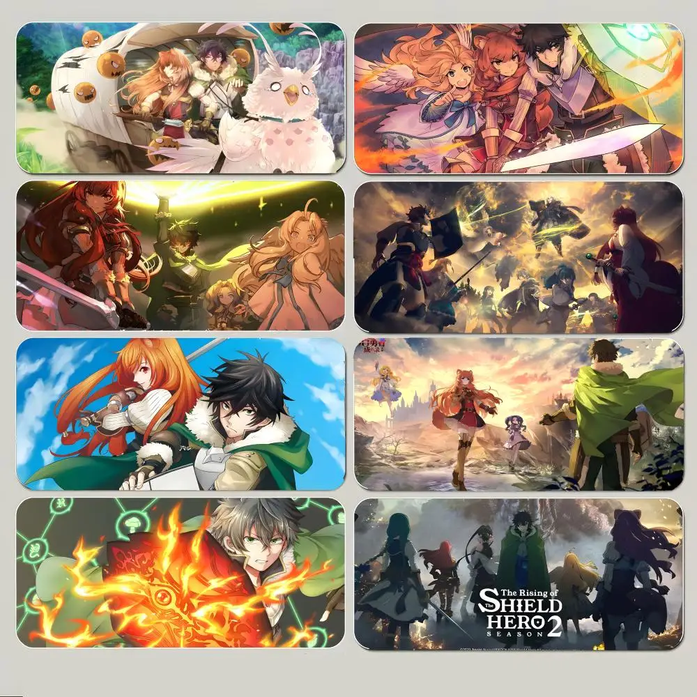 Heroic The Rising of the Shield Hero-s Mauspad, großes Gaming-Mauspad mit dickem, genähtem Rand, rutschfeste Schreibtischunterlage