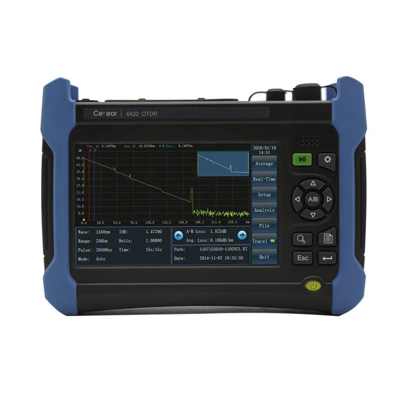 Ceyear 6422 Optical Time-Domain Reflectometer 850nm 1310nm 1550nm 1625nm OTDR Built-In Power Meter VFL Touch Screen IOLM