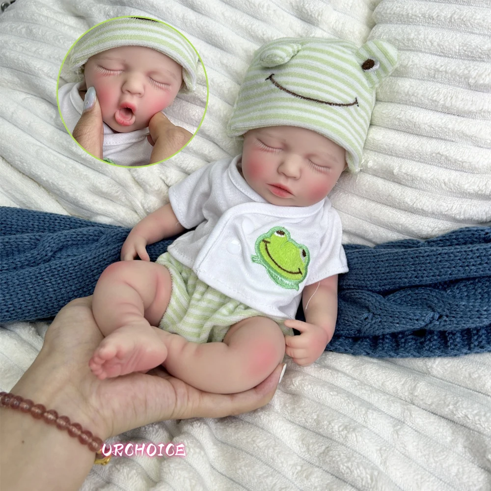 ตุ๊กตาซิลิโคนรีบอร์นเด็กผู้ชายขนาด 12 นิ้ว ปากเปิด ท่าทางยืดหยุ่นได้ทั้งตัว ผิวสัมผัสเหมือนจริง 3 มิติ ทำมือ ของขวัญคริสต์มาส