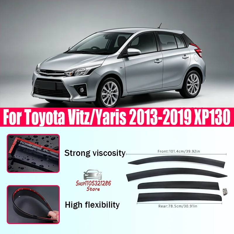 For Toyota Vitz/Yaris 2013-2019 XP130 Rain or Shine Protector Rain or Shine Side Window Deflector