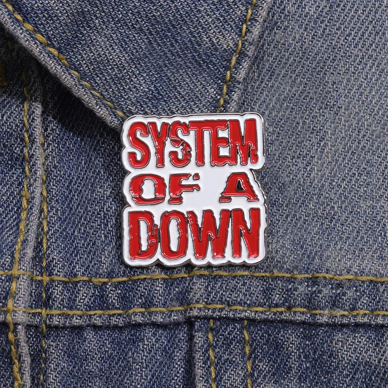 System Of A Down Rock Band Enamel Pin Lapel Brooch Punk Metal Music Badge Backpack Jewelry Gift