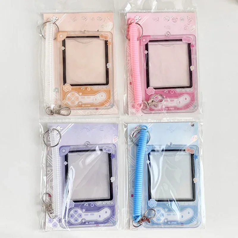 Transparent Game Console PVC Card Holder 3 Inch Polaroid Photo Cute Photocard Holder with Lanyard Anime Card Sleeves Wholesales