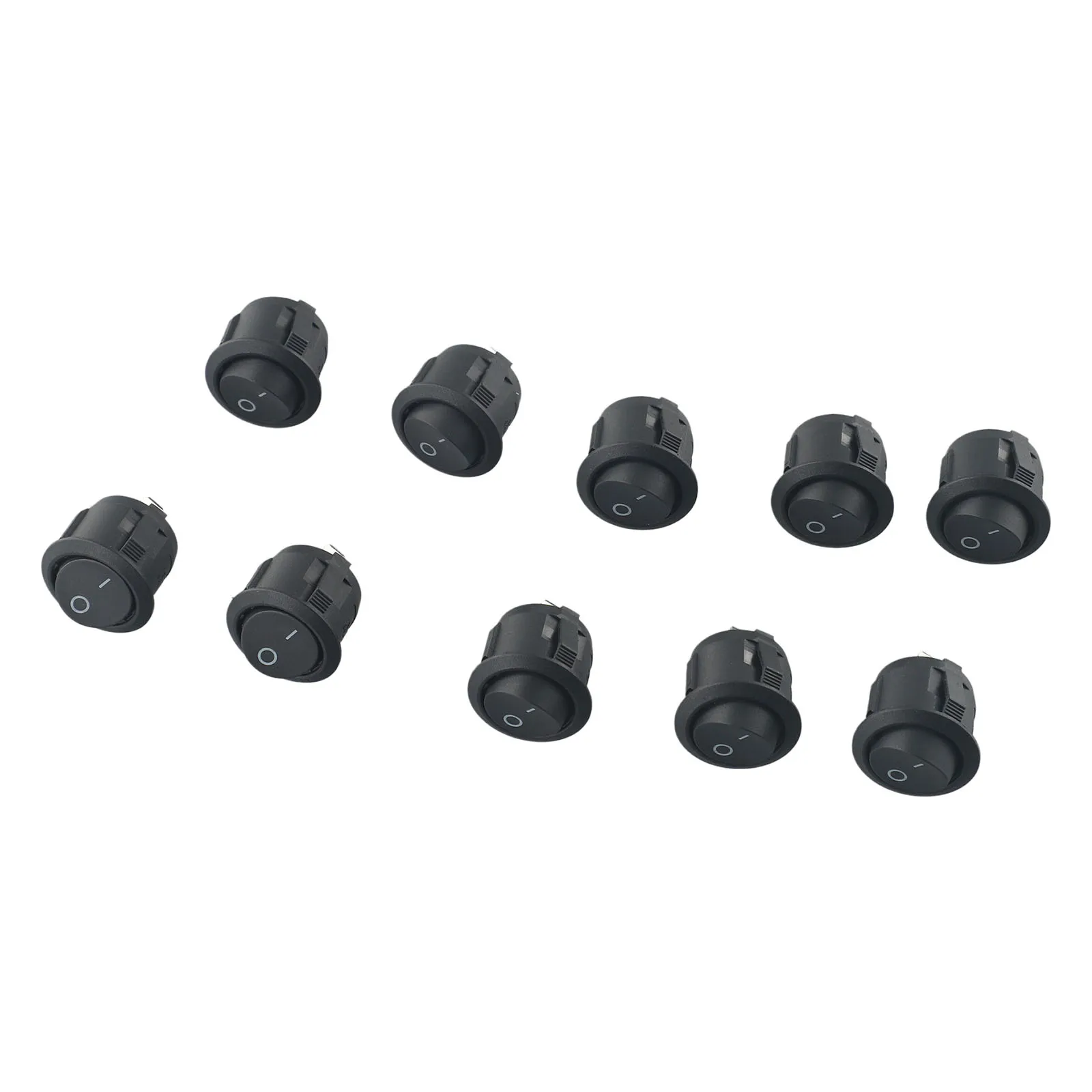 10PCS Round Rocker Switch12v 23mm 20MM Hole Snap-in On/Off 2 Pin SPST Camper Van Caravan Motorhome Rocker Switch