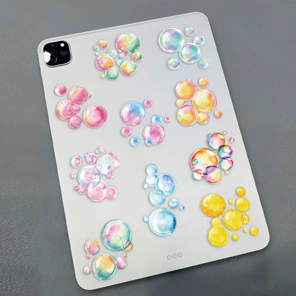 50 pièces dessin animé couleur bulle amusant autocollants bricolage coque de téléphone ordinateur portable tasse d'eau ordinateur jouet autocollants