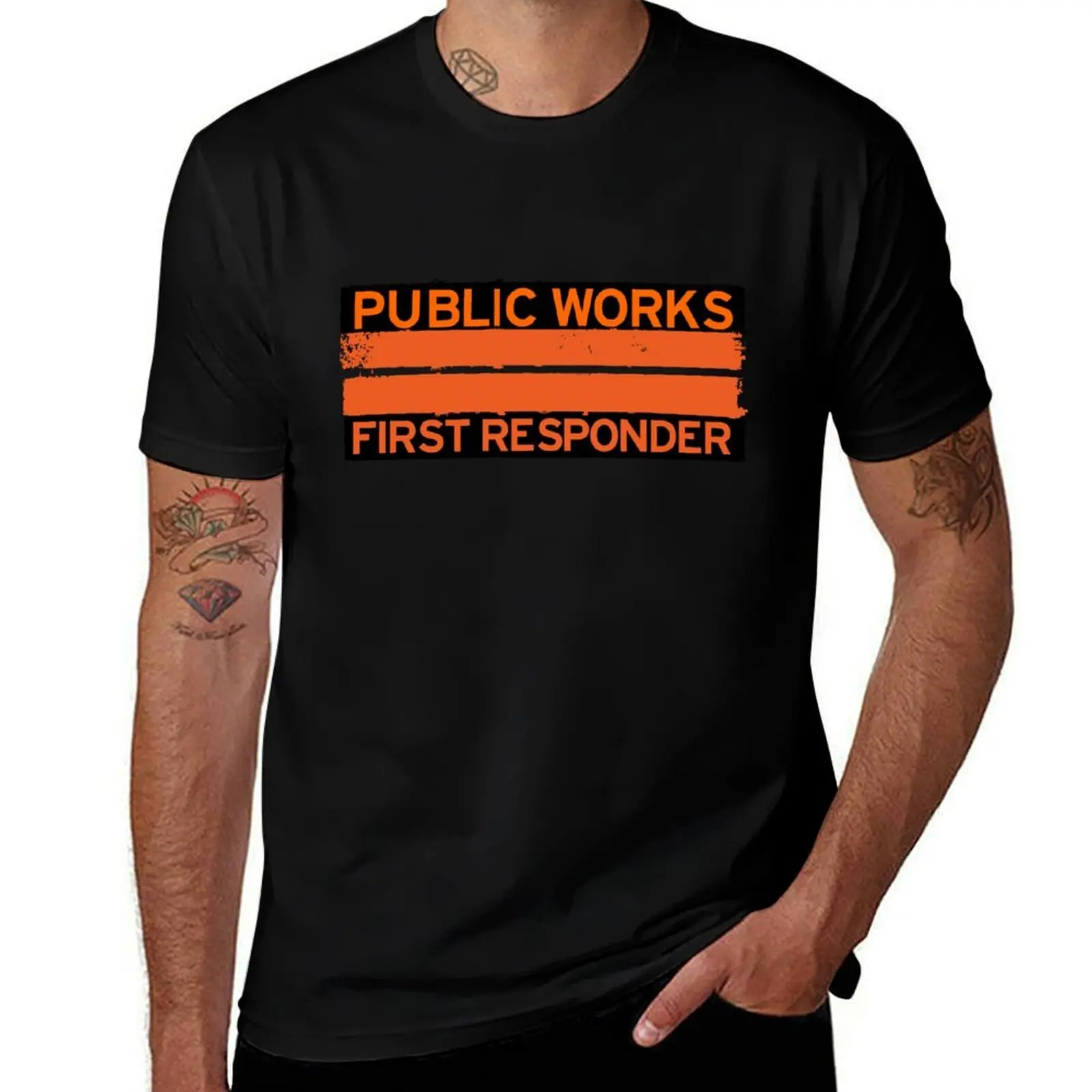 

Public Works, First Responder T-Shirt shirts graphic tee blacks new gifts and t-shirts outfits for men