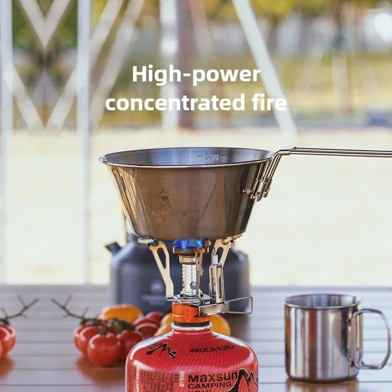 

Foldable Lightweight Small Camping Stove Head Outdoor Portable Tourism Stoves Head Trip Cooking Stoves Equipment Accessories