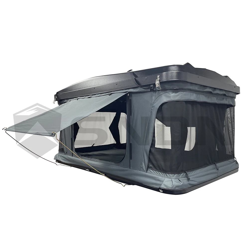 Popular Large Windows ABS Popup Roof Top Tent Hard Shell Quick Setup Waterproof Hardshell Rooftop Tent Lightweight With LED
