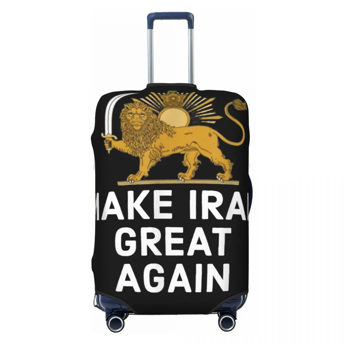 

Чехол для чемодана MIGA Make Iran Great Again с персидским львом и солнцем, для деловых поездок, защитный аксессуар для багажа