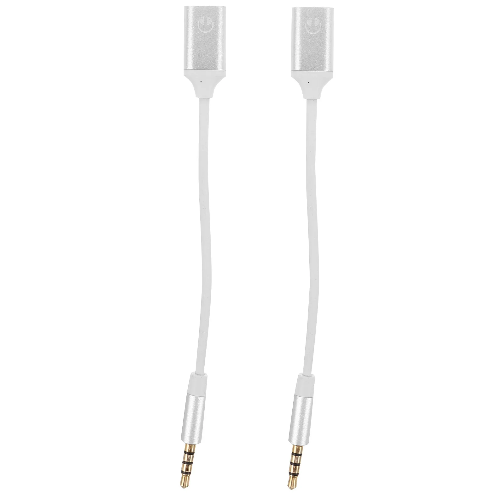 2Pcs Type C to 3.5mm Audio Adapter Silver Headphone Connector High Quality Sound Compatible with USB C Devices Headset Jack