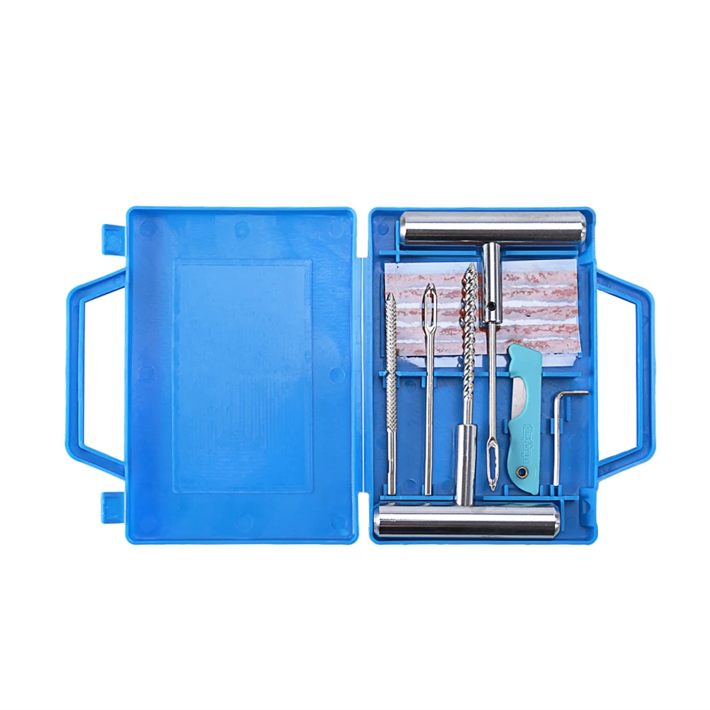 

11pcs Tire Repair Kit Professional Heavy Duty Motorcycle Patch Electric Car Tools Set Plug Leak Fix Accessories