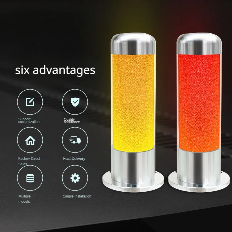 24V 3Colors-In 1 Layer Aluminum Alarm Signal Light Multi-layer Warning Machine Tool Fault Indicator Light Sound and Safety Lamp