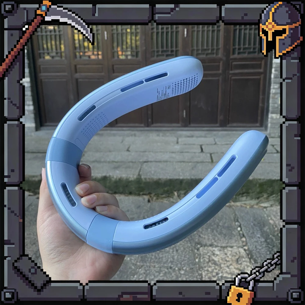 RTAKO WHGB-YYDS Hanging Neck Fan Innovative Five Core Fan Hanging Neck Small Fan Ultra Quiet And Ultra Long Battery Life Gifts