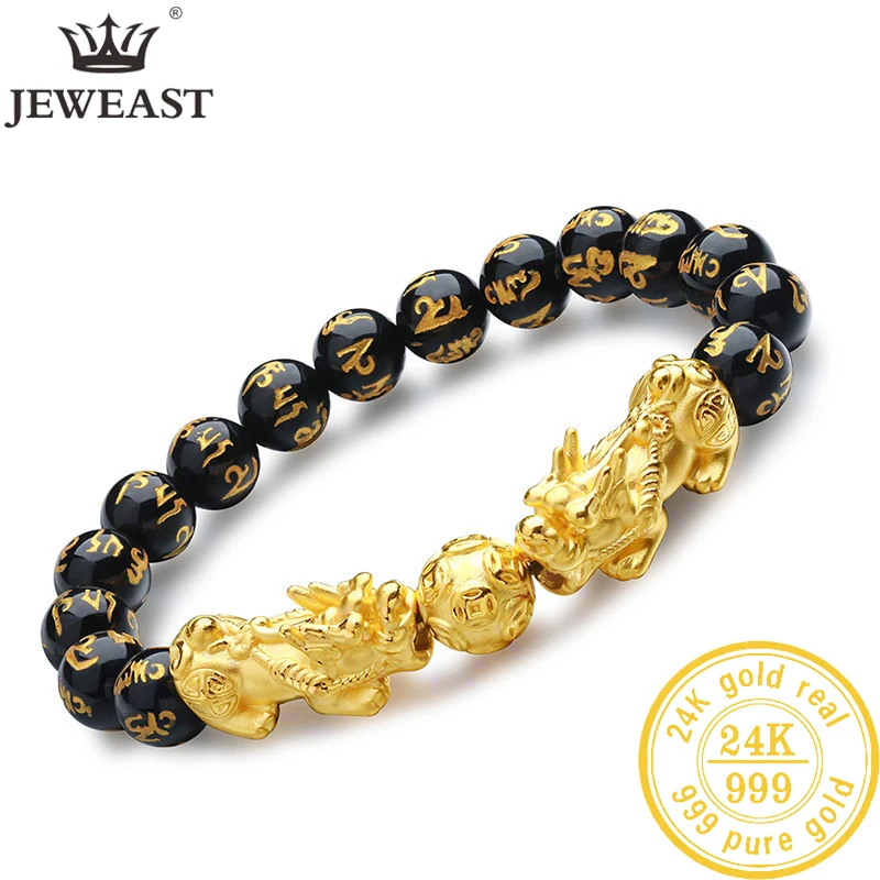 JLZB 24K Pure Gold Bracelet Real 999 Solid Gold Bangle Upscale Beautiful Butterfly Trendy Classic Jewelry Hot Sell New 2023