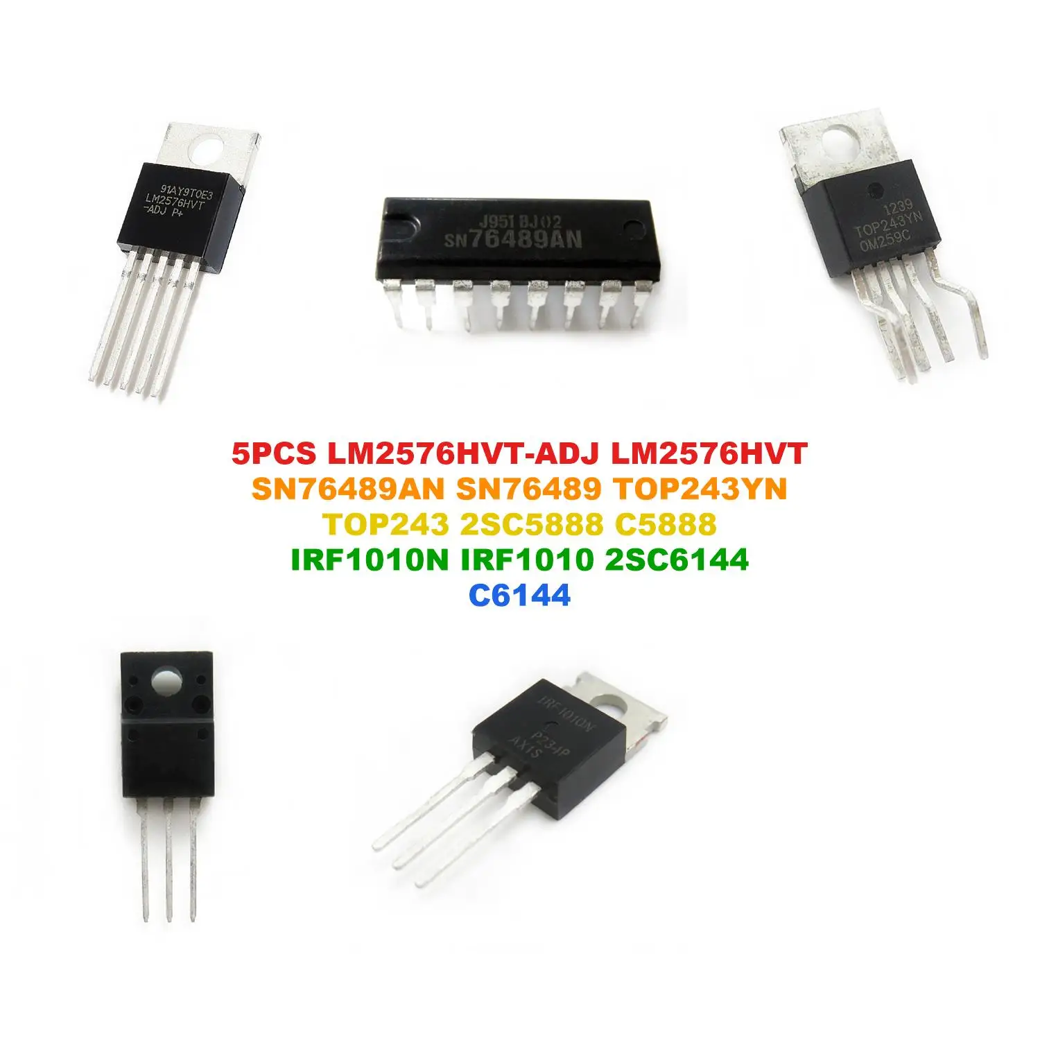 LM2576HVT-ADJ LM2576HVT SN76489AN SN76489 TOP243YN TOP243 2SC5888 C5888 IRF1010N IRF1010 2SC6144 C6144