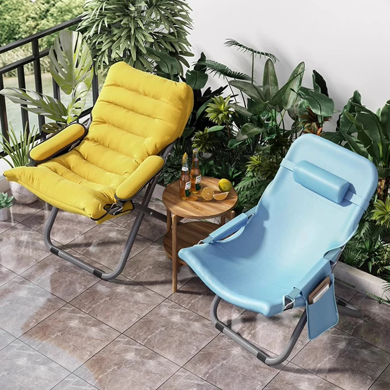 Small Cute Lounge Chairs Sea Park Nordic Fashion Terrace Lounge Chairs Fishing Picnic Salon Kamp Sandalyesi Outdoor Furniture