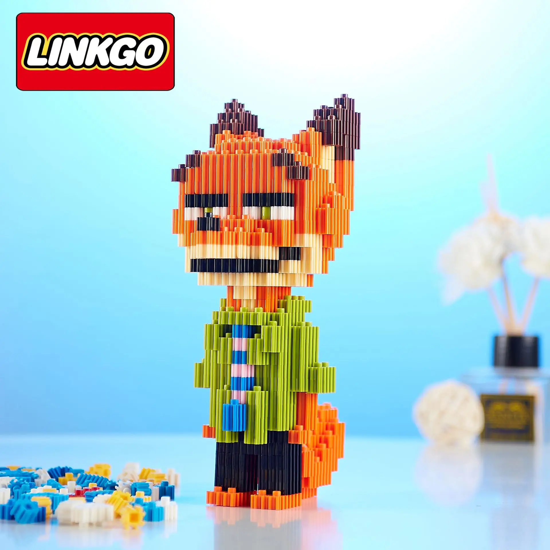 Linkgo Sanrio Micro Building Blocks SpongeBob Melody Cinnamoroll Mike Winnie The Pooh Mini Brick Figure Toy For Christmas