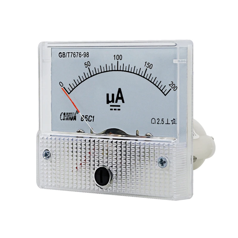 85C1 Microamps Meter Analog DC Amp Meter Gauge 30uA 50uA 100uA 200uA 300uA 500uA 1000uA Micro Current Test