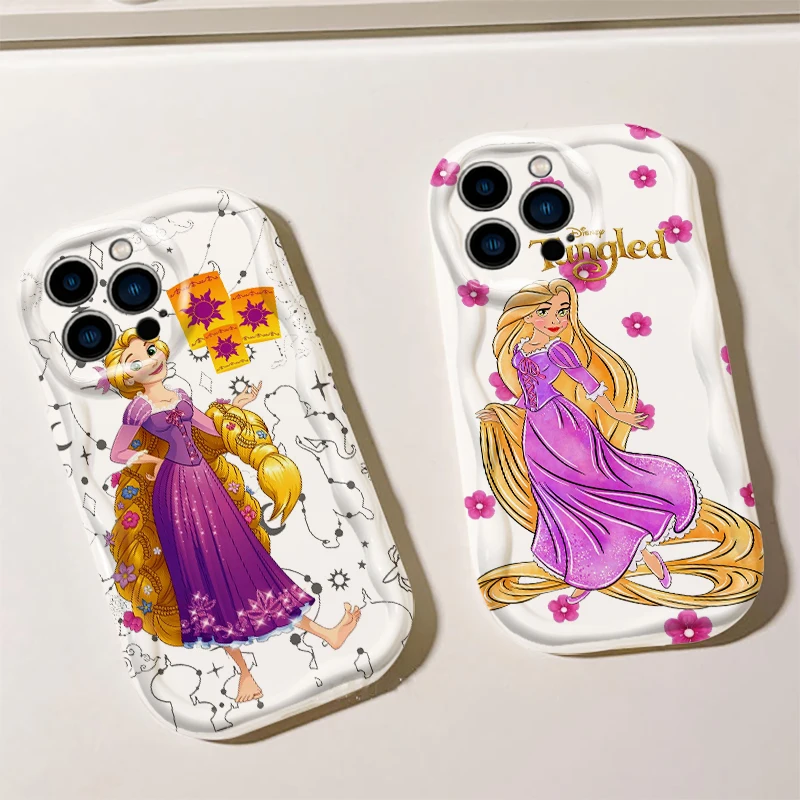 Tangled Rapunzel Anime For Apple iPhone 15 14 13 12 11 XS XR X Pro Max Plus Wave Oil Soft Phone Case