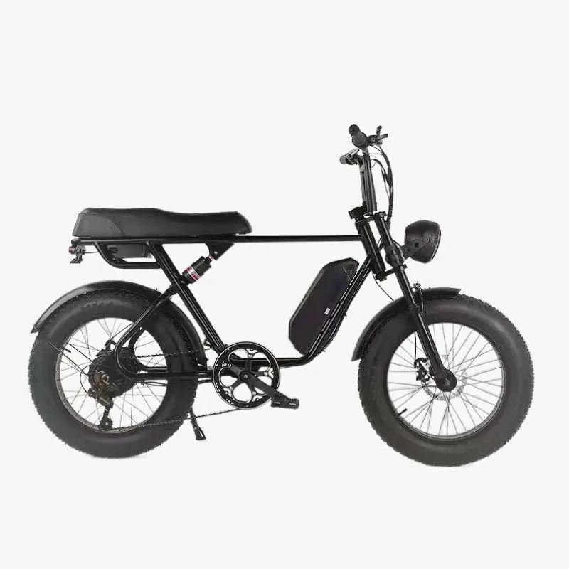 Electric lithium battery adult seven-speed variable speed shock absorption double disc brake 20 inch mountain power